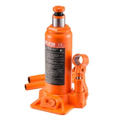 VEVOR Hydraulic Bottle Jack, 6 Ton Load Capacity, 195-375 mm Lifting Range, Heavy Duty Hydraulic Welded Bottle Jack for Car, SUV, Pickup, Auto Repair, House Lift and Agricultural Equipment, Orange
