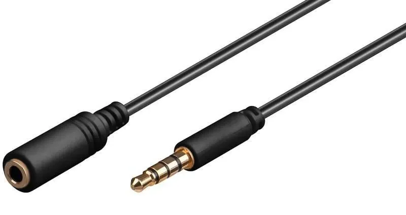 MicroConnect IPOD006B 3,5 mm audio -jatkokaapeli, 5 m, musta