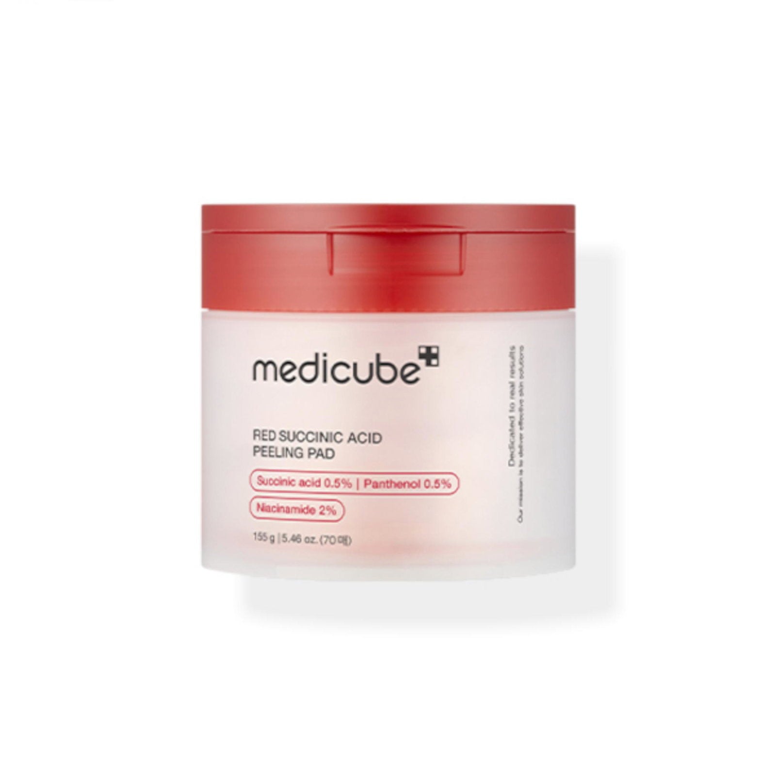 Medicube Punainen kuorintalevy, jossa on suksinovihappoa, kuoriva, tonisoiva emulsio, kasvot, 70 kpl, 155 g