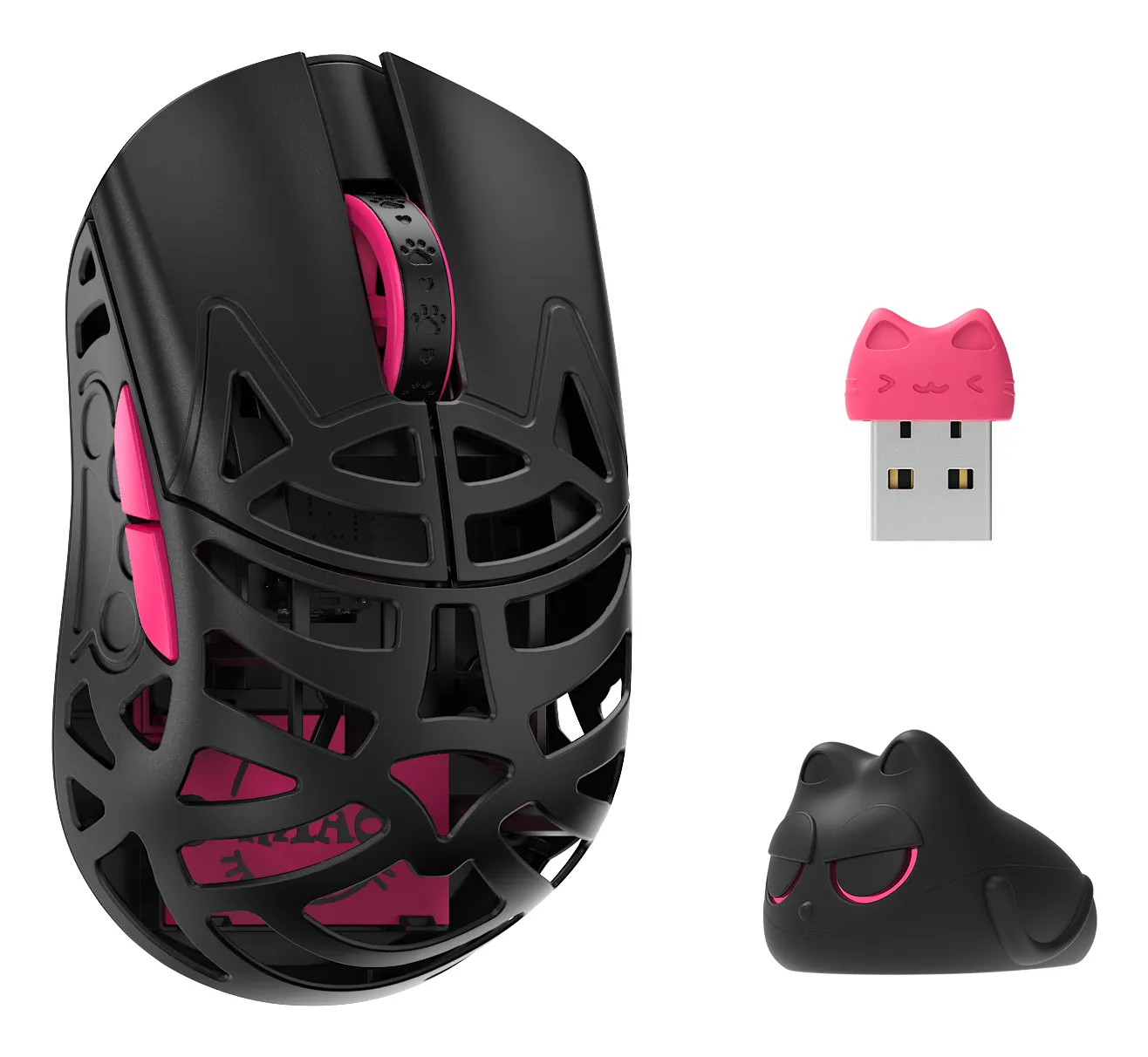WLMouse Beast Miao (Omron) / Wireless 8K / Magnesium - Pelihiiri - Optinen - 5 painiketta - Musta
