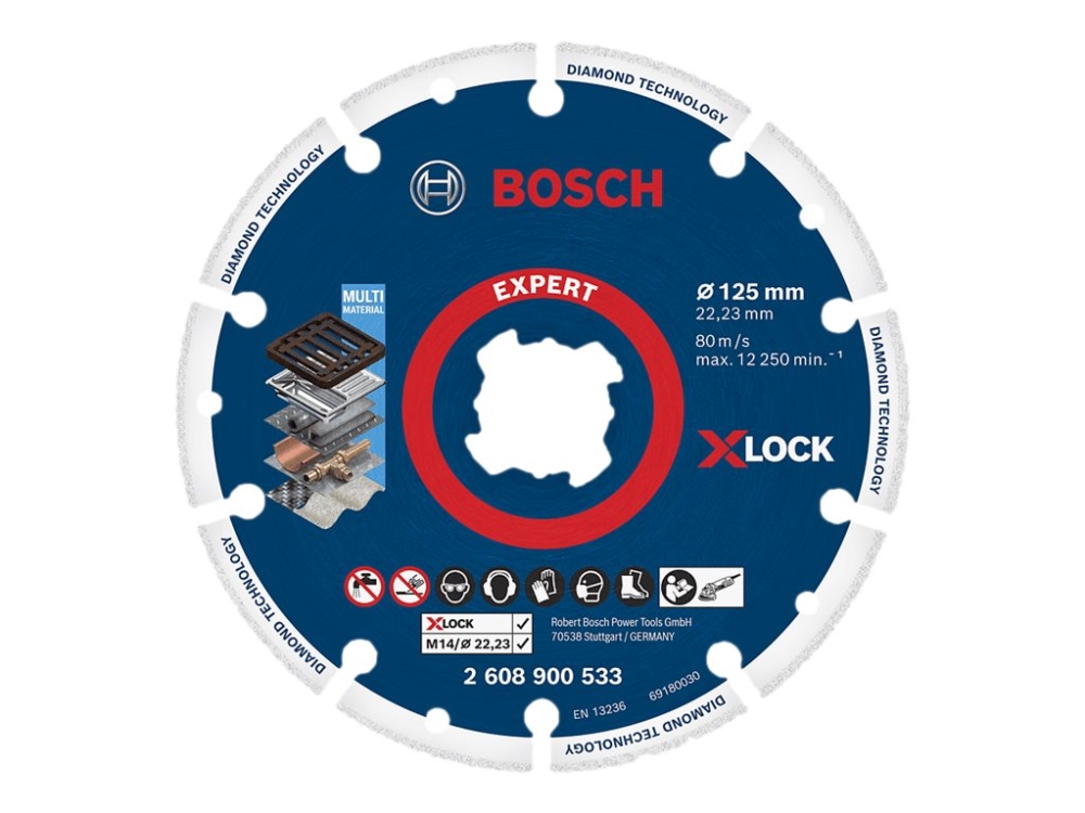 Bosch X-LOCK-timantti-metallilaikka 125x22,23 mm