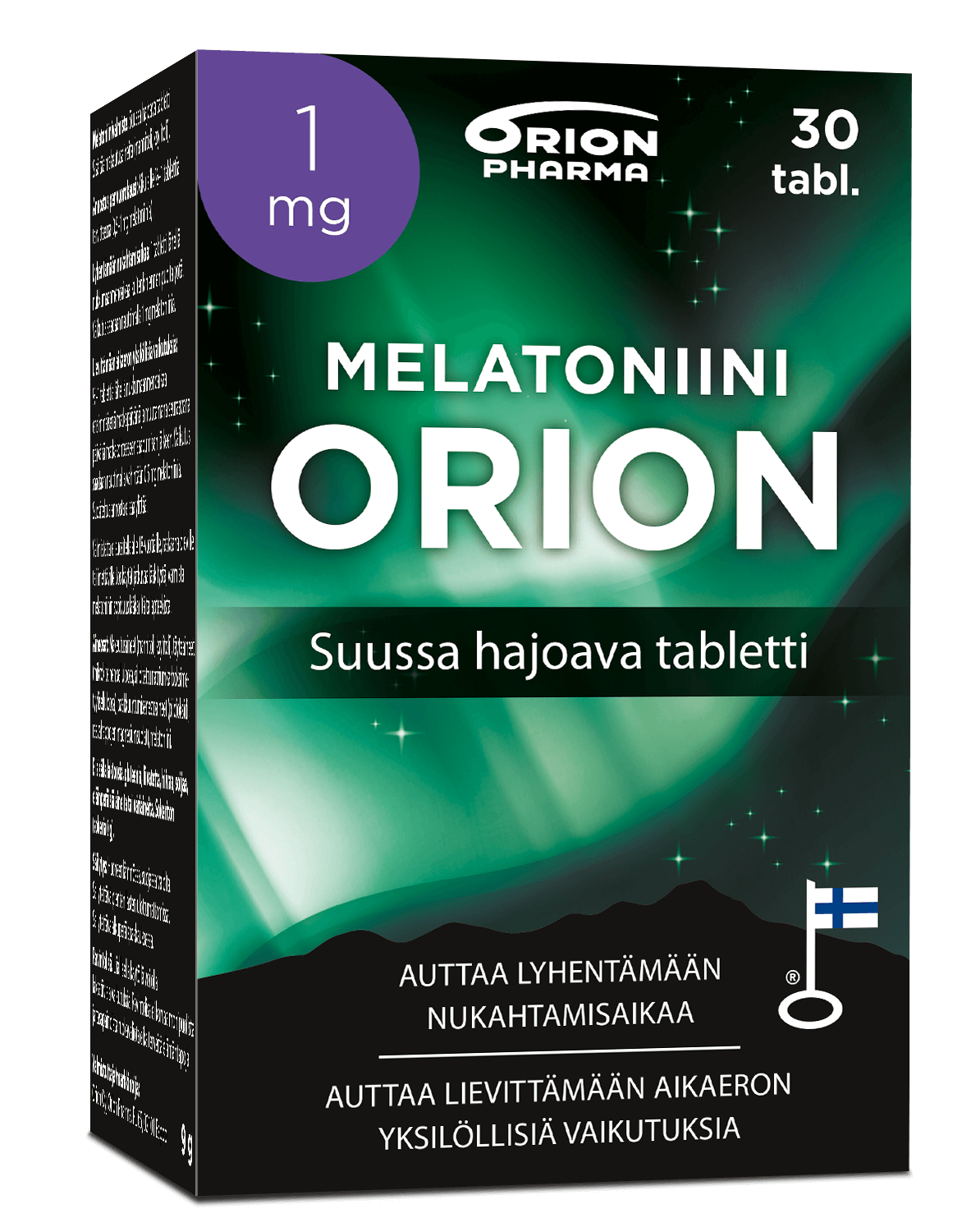 Melatoniini Orion 1 mg 30 tabl suussa hajoava