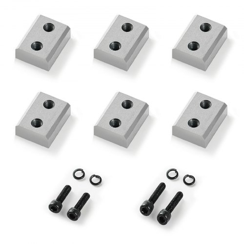 VEVOR Rebar Cutter Blades, 6 Pcs Replacement Jaw Blades for 1-1/8 Inch 28mm #9 Electric Rebar Cutter, Double-sided, CR12MOV High-Hardness Steel, Fast Efficient with Screws and Spring Washer