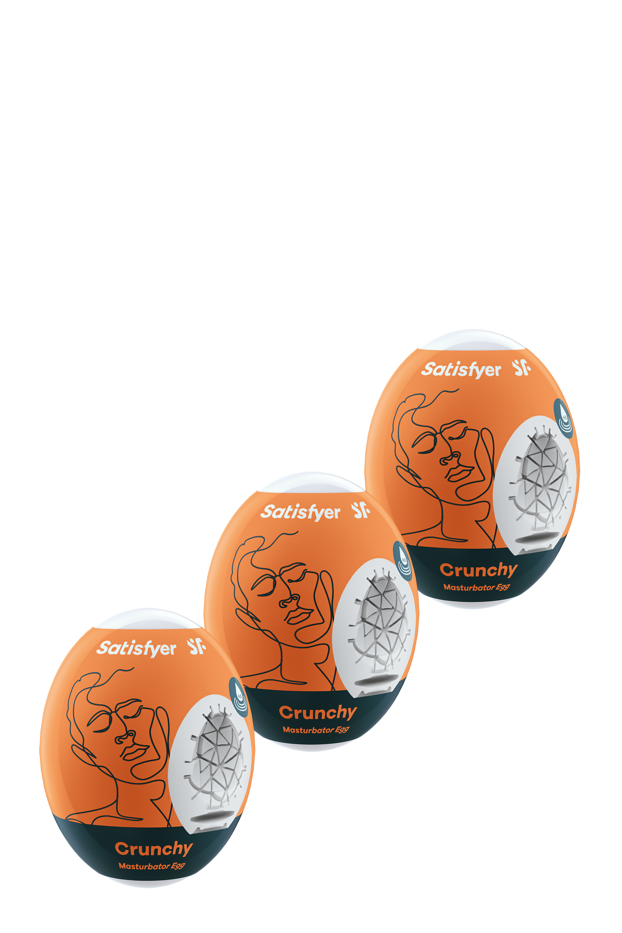 Satisfyer Masturbator Egg Crunchy 3-pack Tenga muna