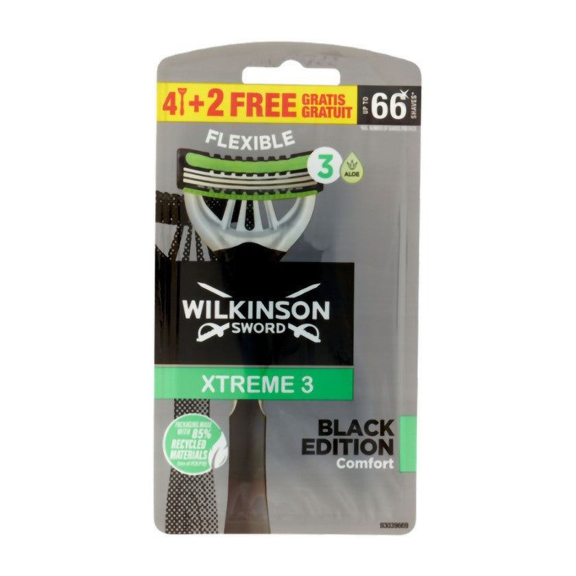 Wilkinson Xtreme 3 Black Edition 4+2 kertakäyttöpartahöylä