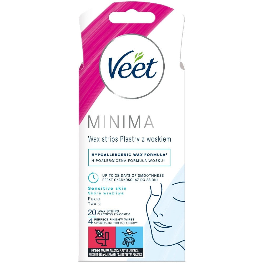 Veet Minima Hypoallergeeniset vahausliuskat kasvoille 20 kpl