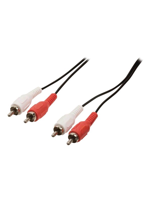 Nedis Stereoäänikaapeli | 2x RCA uros | 2x RCA uros | Niklattu | 10.0 m | Pyöreä | Musta | Laatikko