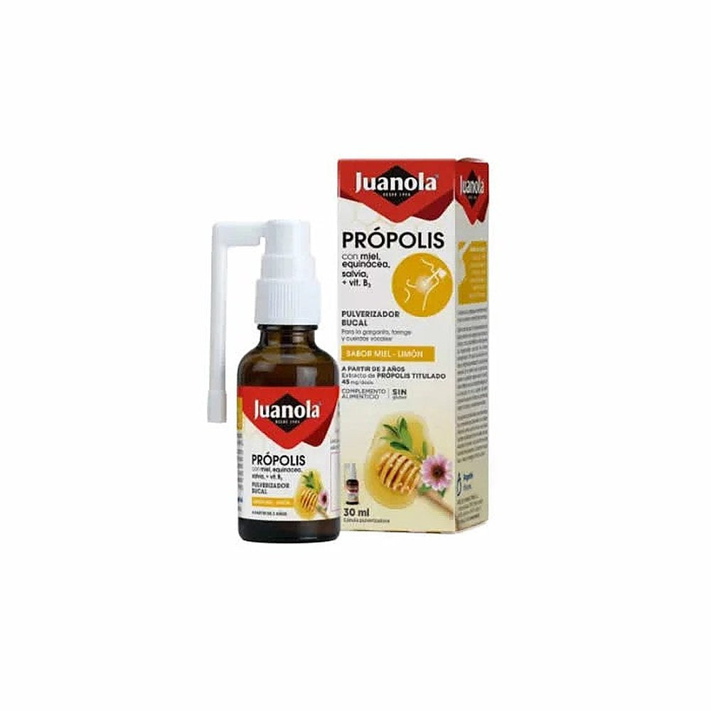 Juanola Propolis hunajalla, echinacealla, salvialla + B3-vitamiini -suihke 30ml