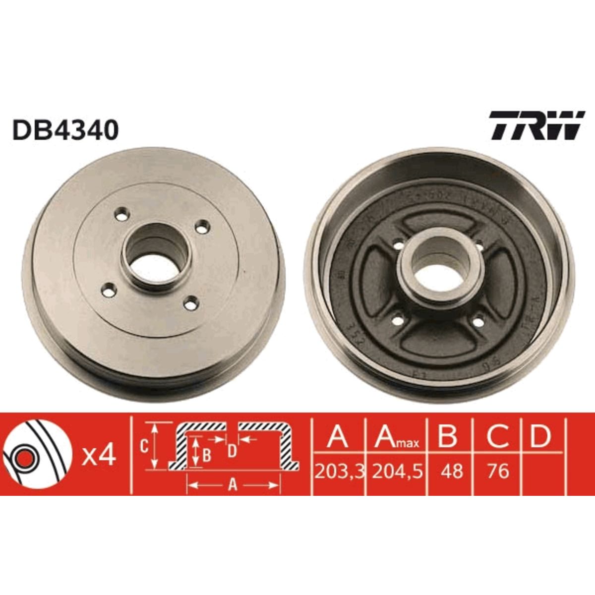 Jarrurumpu TRW DB4340
