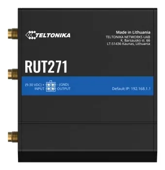 Teltonika RUT271 5G RedCap - Mobiiliverkkoreititin, Musta