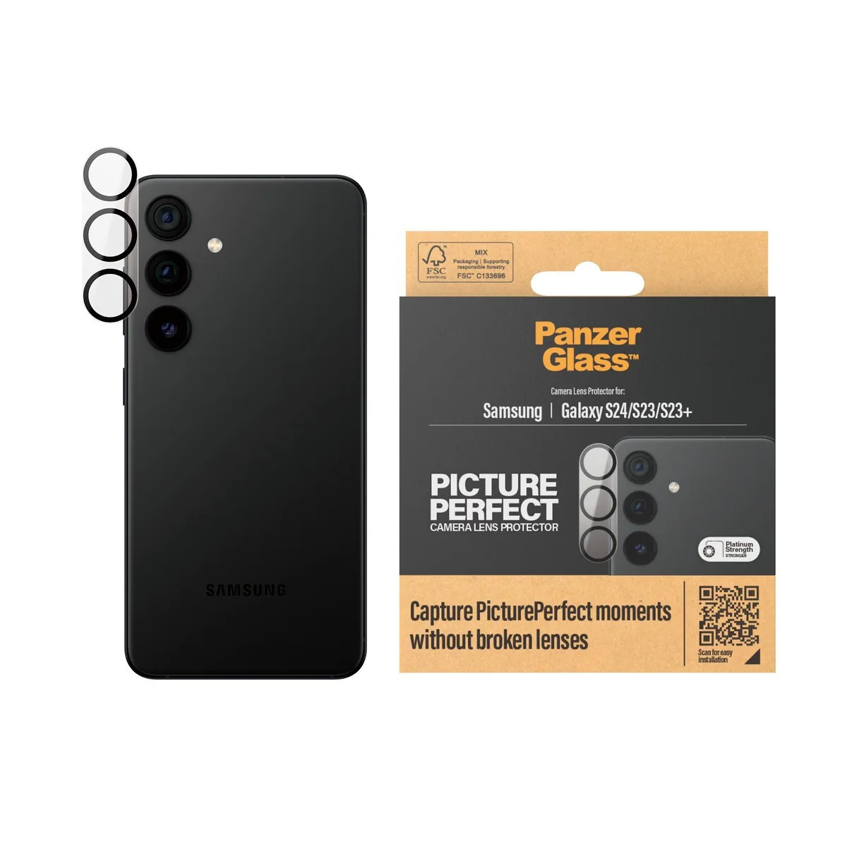 PanzerGlass™ | PicturePerfect - Objektiv beskyttelse matkapuhelimeen | Galaxy S24/S23/S23+