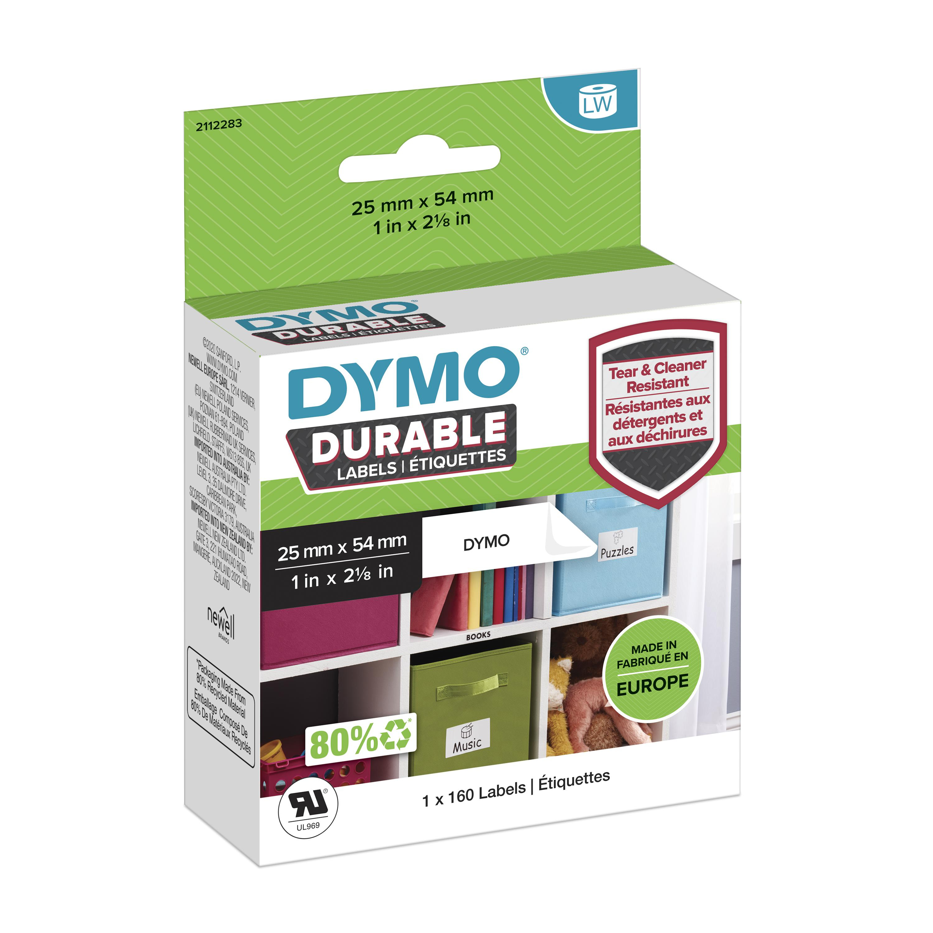 Dymo Tarrat Durable 25x54 Mm 160 Kpl