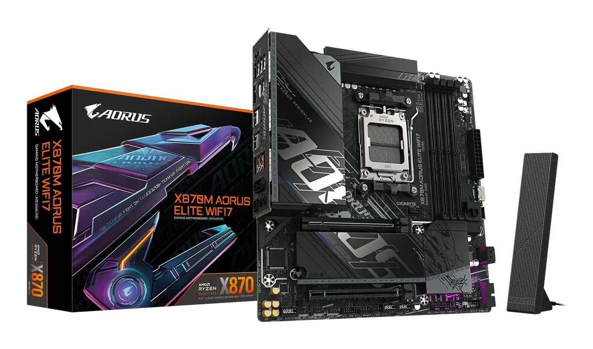 GIGABYTE X870M AORUS ELITE WIFI7 Emolevy - AMD X870 - AMD AM5 - DDR5 RAM - Micro-ATX
