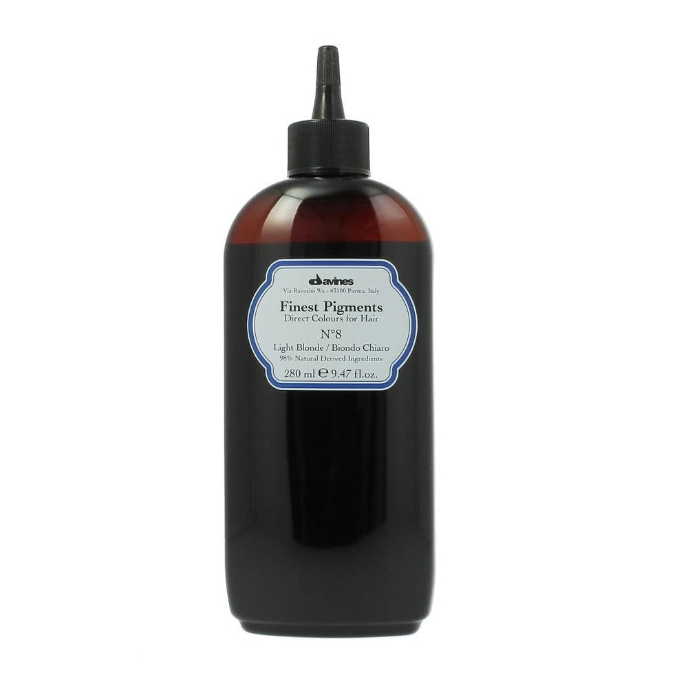 Davines, Hienoin kiilto, luonnollisia ainesosia, hiusväripigmentti, nro 8 vaalea vaalea, 280 ml