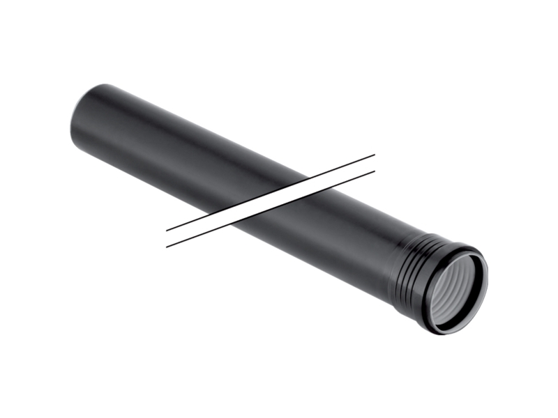 Geberit hiljainen viemäriputki 110x250mm 1mf musta pp