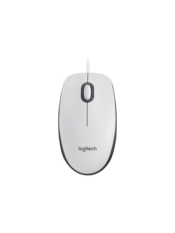 Logitech M100 - mouse - full Koko - USB - Hiiri - Optinen - 3 painiketta - Valkoinen