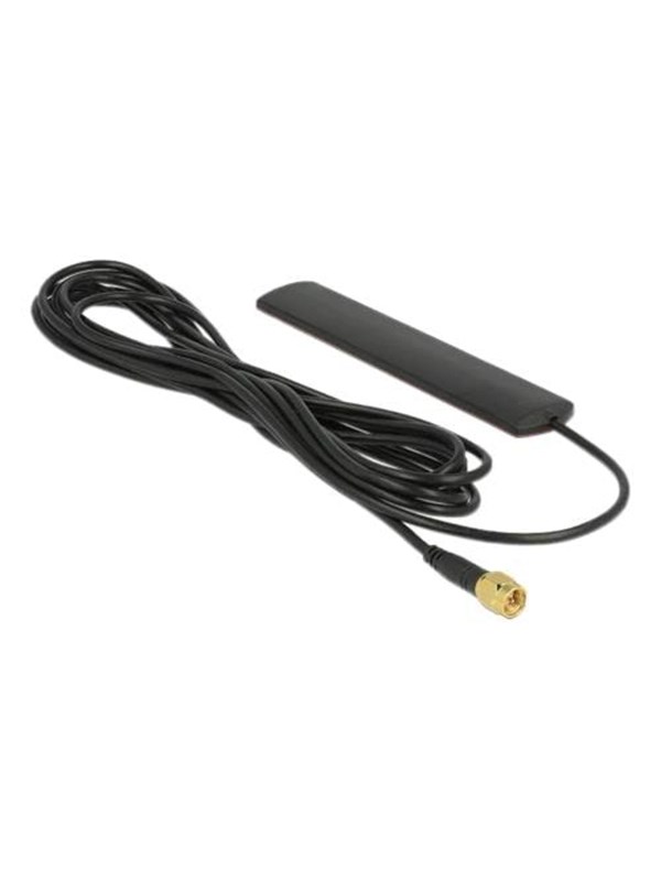 DE-LOCK 88987 Ympärisäteilevä LTE-antenni 3 dBi SMA 3 m Musta (Itseliimautuva)