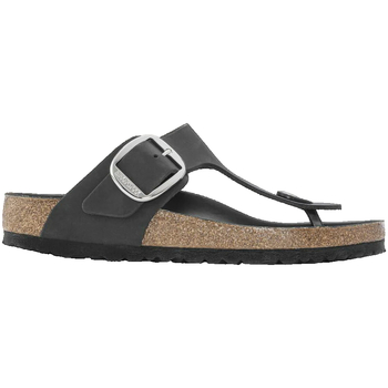 BIRKENSTOCK Varvastossut 'Gizeh LEOI' musta / hopea