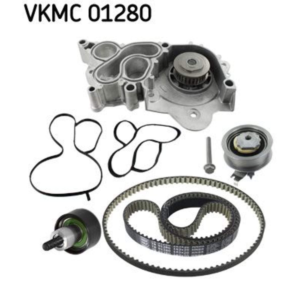 Vesipumppu + jakohihnasarja SKF VKMC 01280