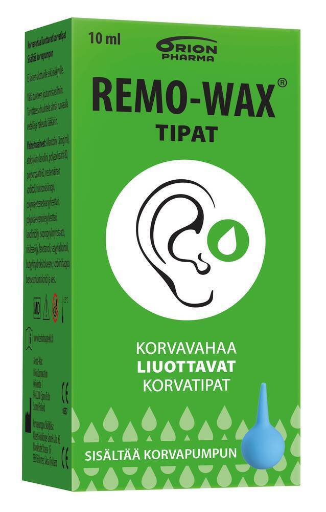 Remo-Wax korvatipat + pumppu 10ml