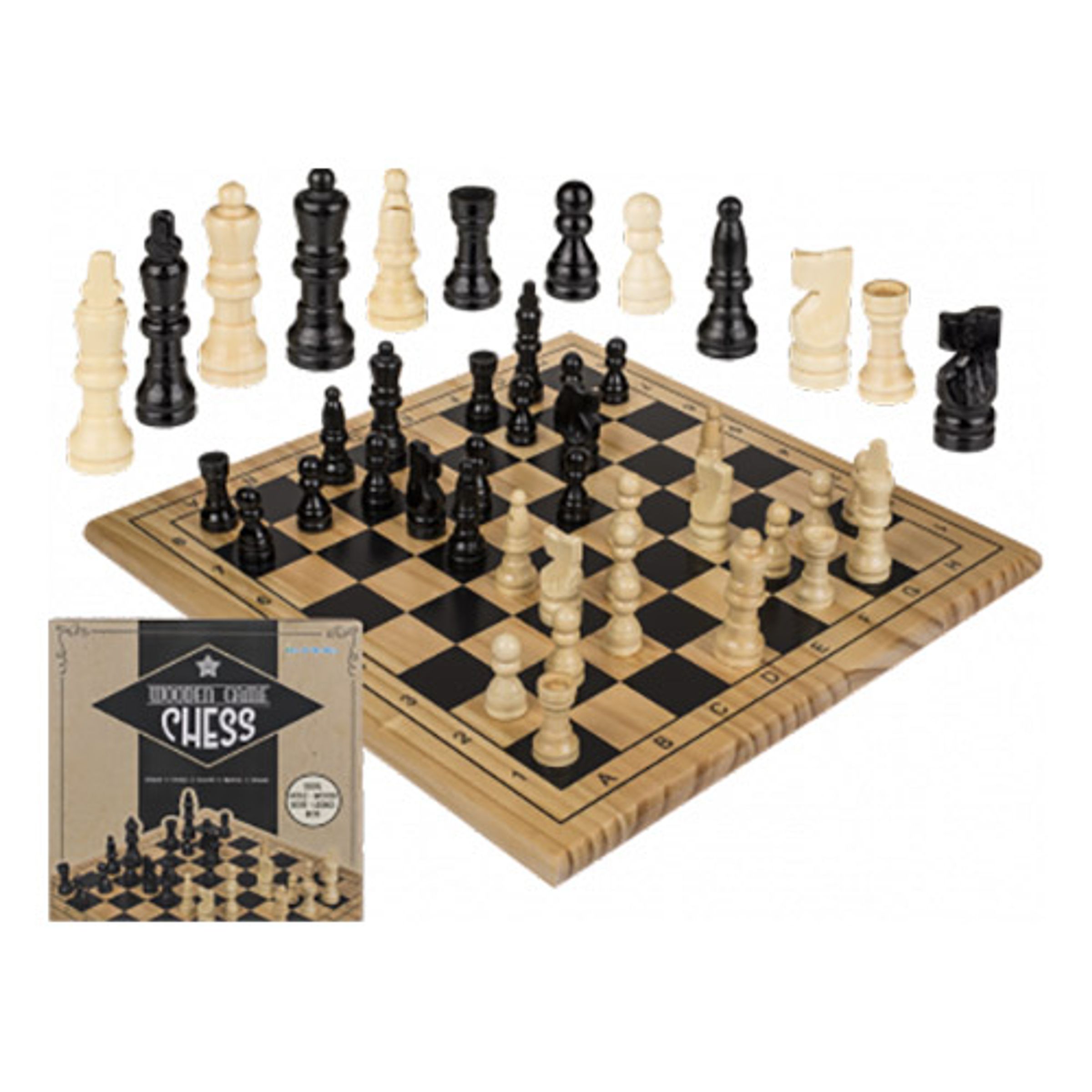 Hobby Mate Træspil Skak 28.5*28.5cm.