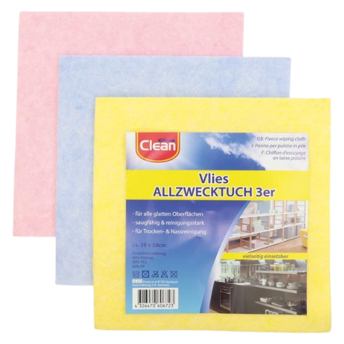 Elina Clean Yleispuhdistusliinat - 3 kpl - 38 x 38 cm