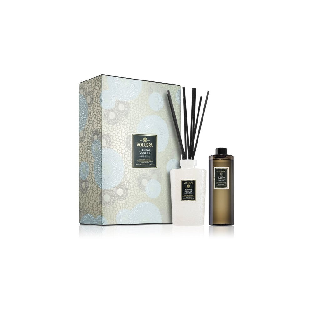 VOLUSPA Japonica Santal Vanille Diffuser -aromit 500 ml: n latauksella