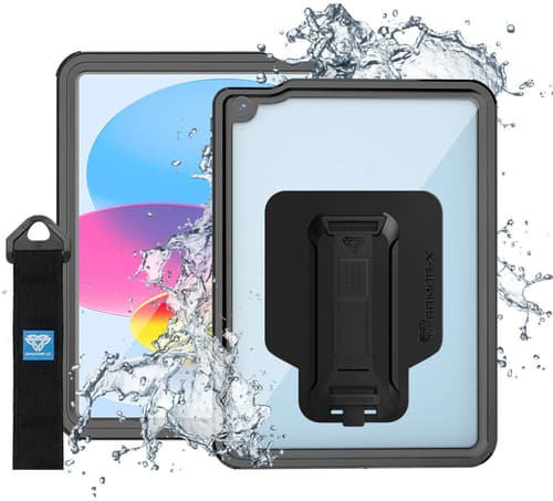 Armor-x Waterproof Case Ipad 10th Gen, Ipad 11th Gen Musta