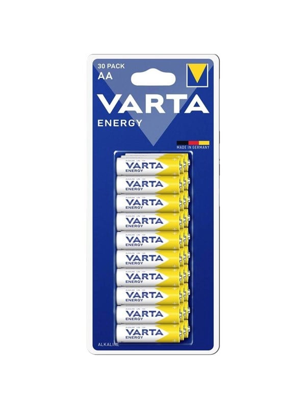 Varta LR6/AA (Mignon) (4106) batteri, 30 st. i blister alkaliskt manganbatteri, 1,5 V