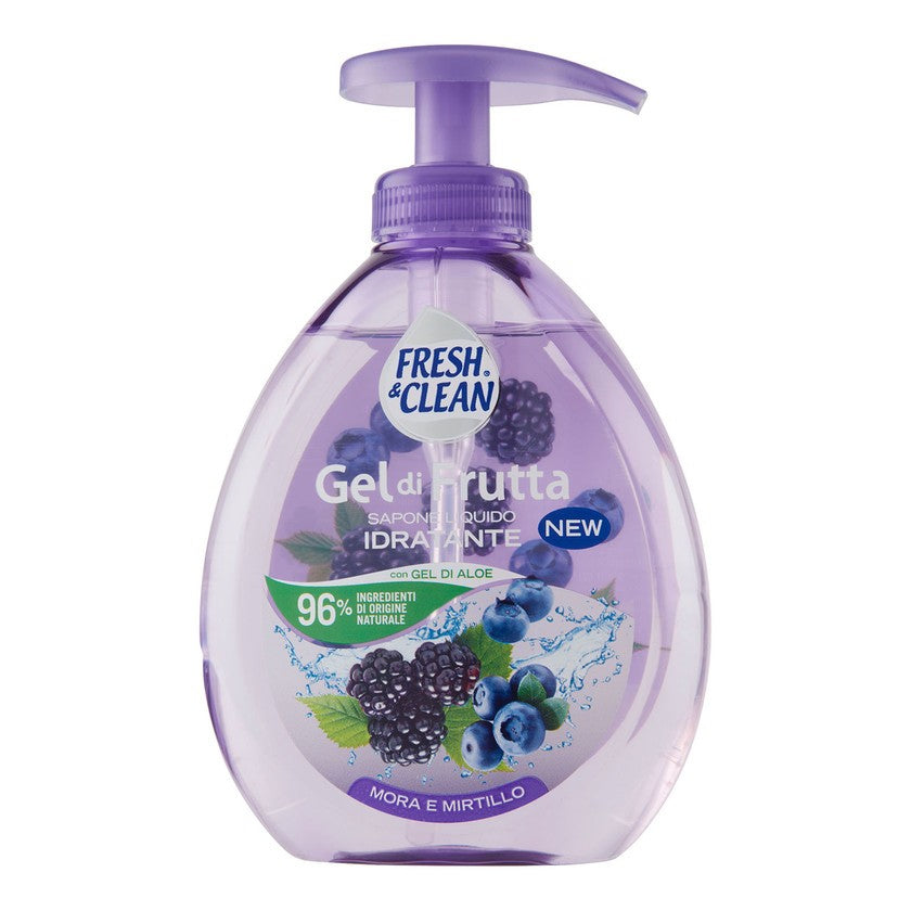 Fresh&Clean Fresh & Clean Hedelmägeeli Kosteuttava Nestesaippua Karhunvatukka Ja Mustikka 300 ml