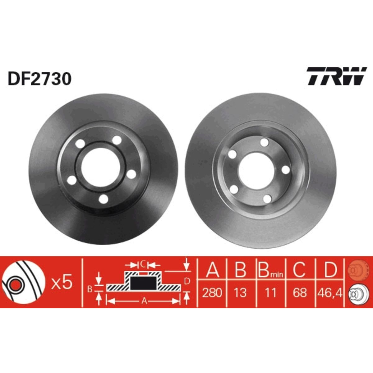 Jarrulevy TRW DF2730