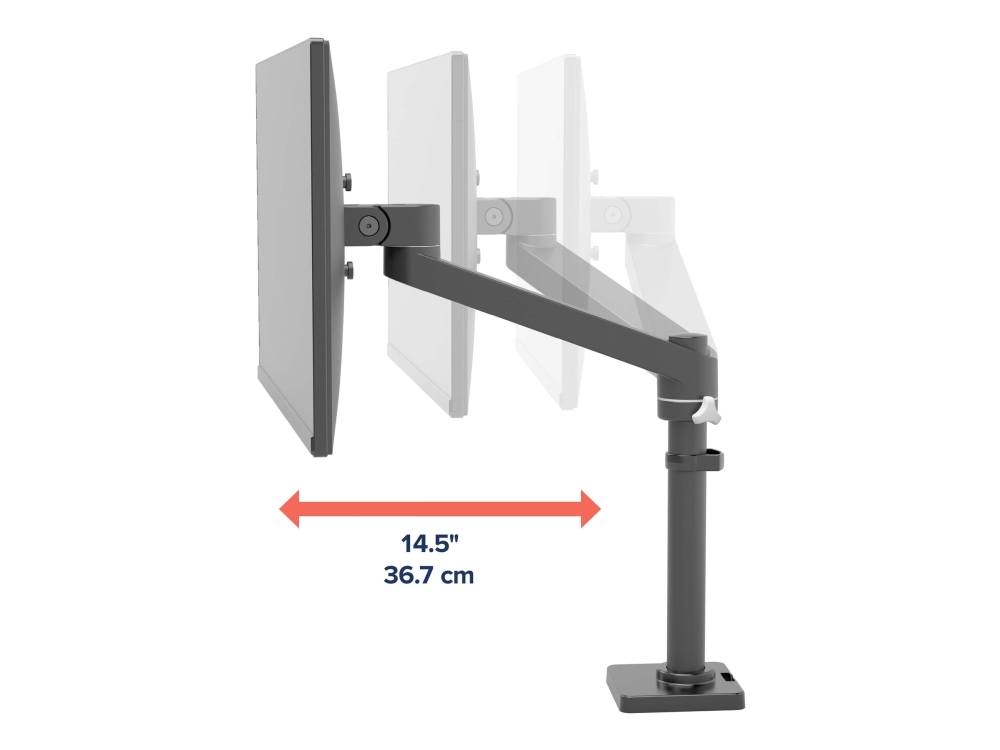 Ergotron NX-sarja NX MONITORIVARSI MUSTA, Kiinnike, 8 kg, 86,4 cm (34), 100 x 100 mm, Korkeussäätö, Musta