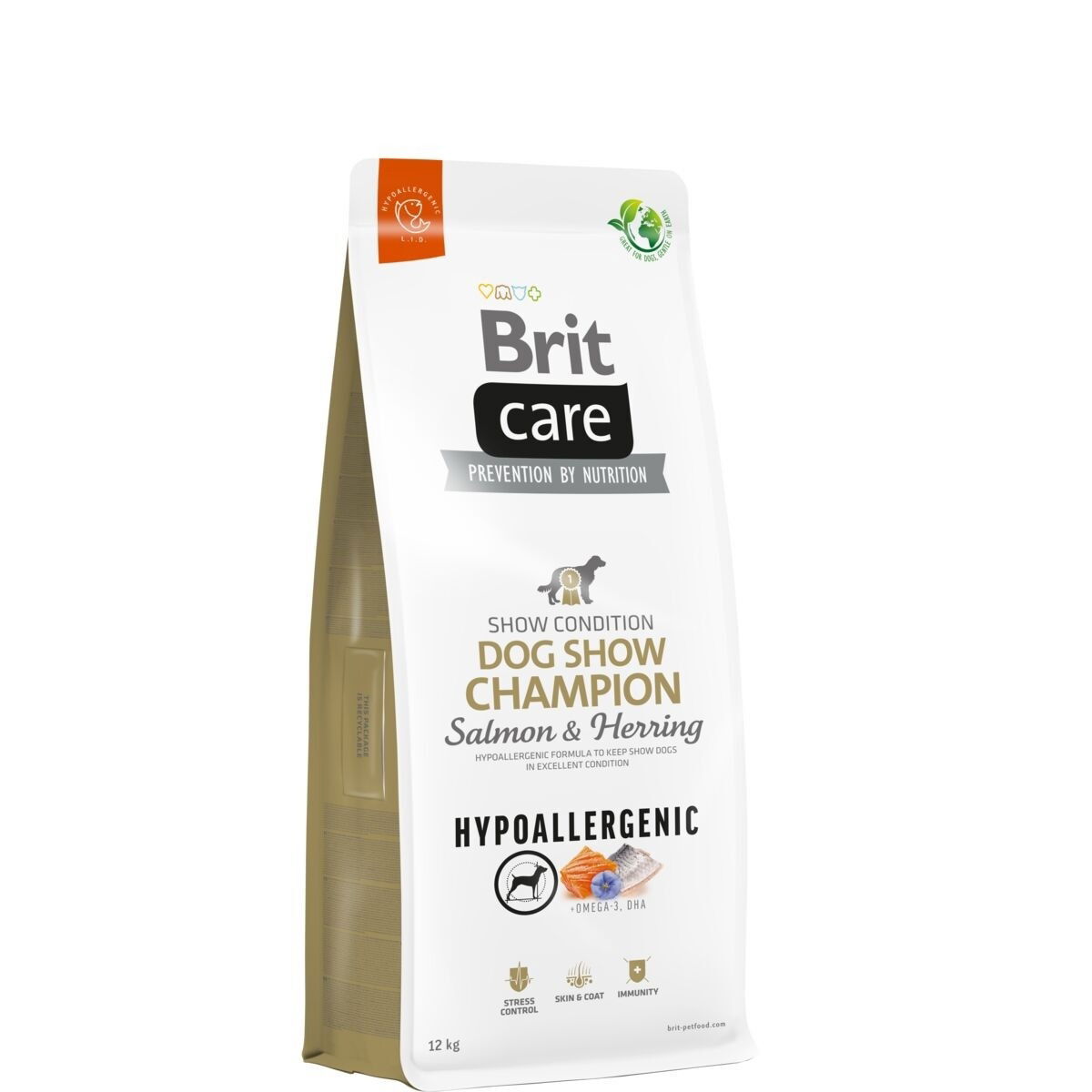 Brit Care Hypoallergenic Adult Dog Show Champion Salmon & Herring - dry dog food - 12 kg