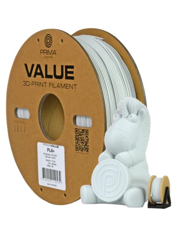 Prima PrimaValue PLA+ - 1,75mm - 1kg - Vaaleanharmaa 7340002119564 Vastaa: N/A
