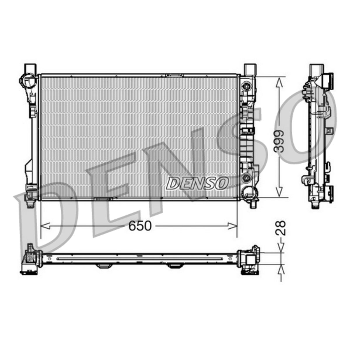 Jäähdytin, moottorin jäähdytys DENSO DRM17079