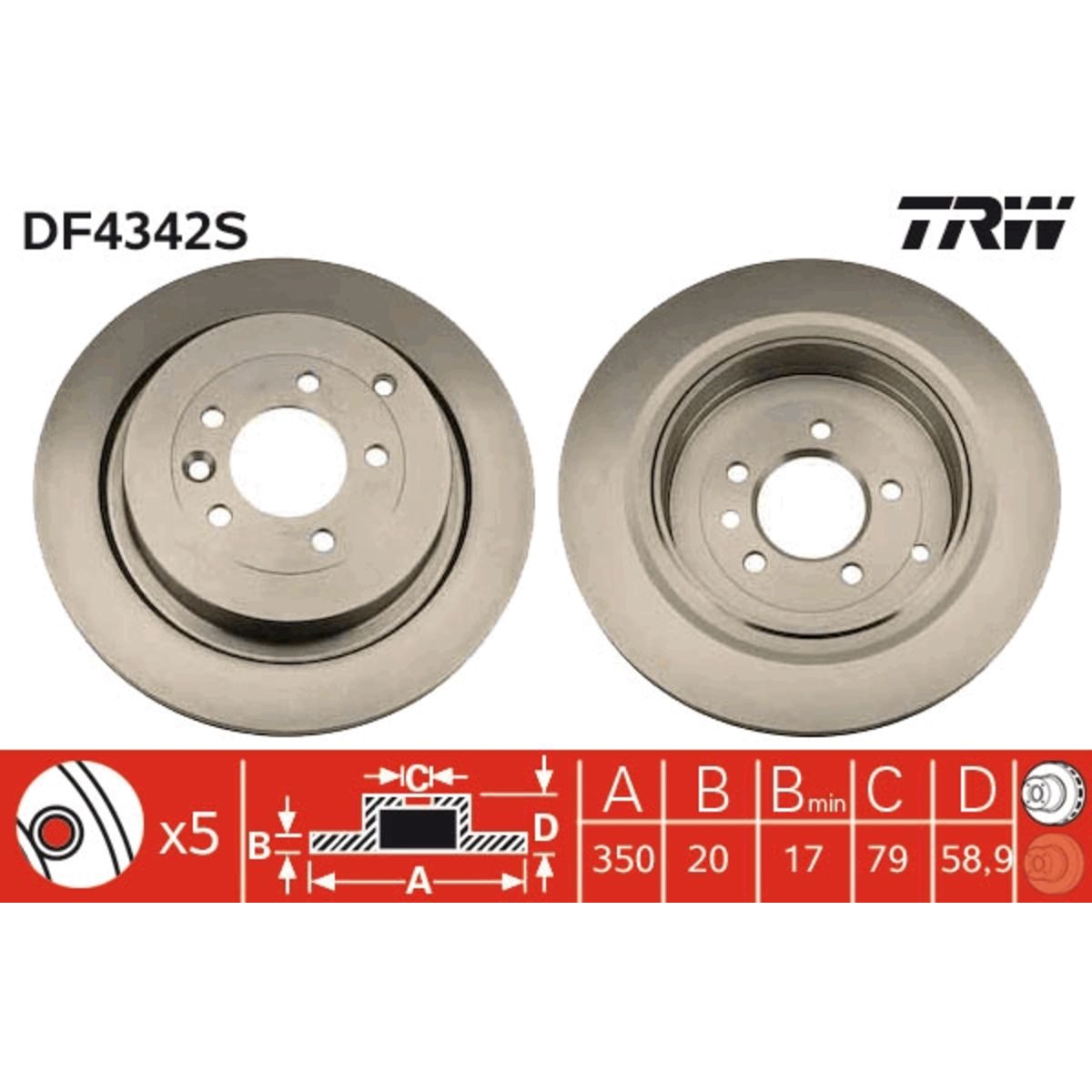 Jarrulevy TRW DF4342S