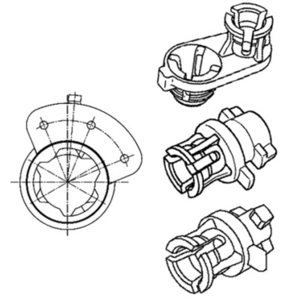 Pidike, ajovalojensäätö-säädin HELLA 8HG 183 586-001