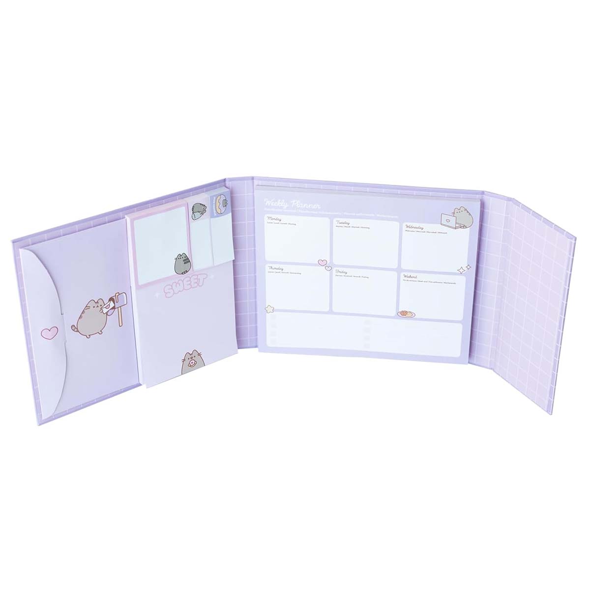 Pusheen - Weekly planner with sticky notes from the Moments collection - 19.3 x 16.5 cm