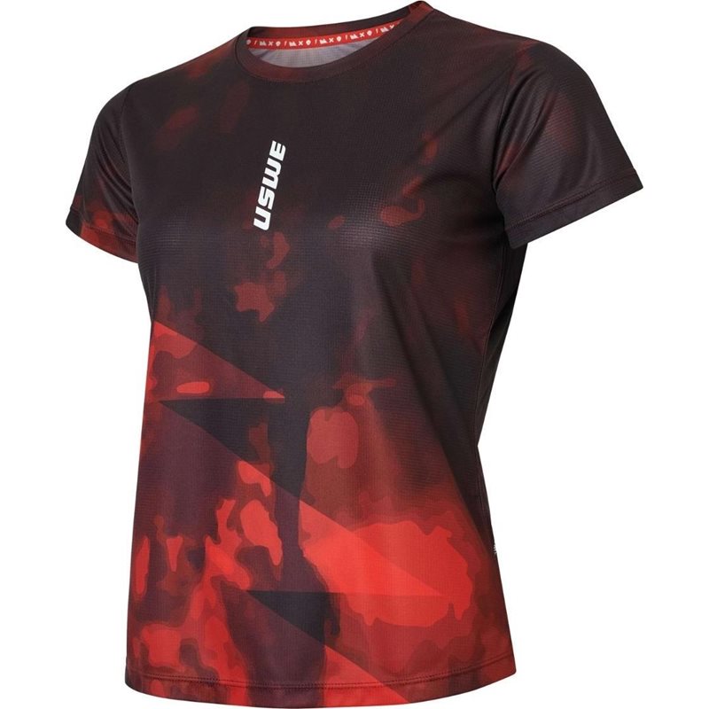 USWE Dimma Trail RunningSS Tee Woman Flame Red - XS