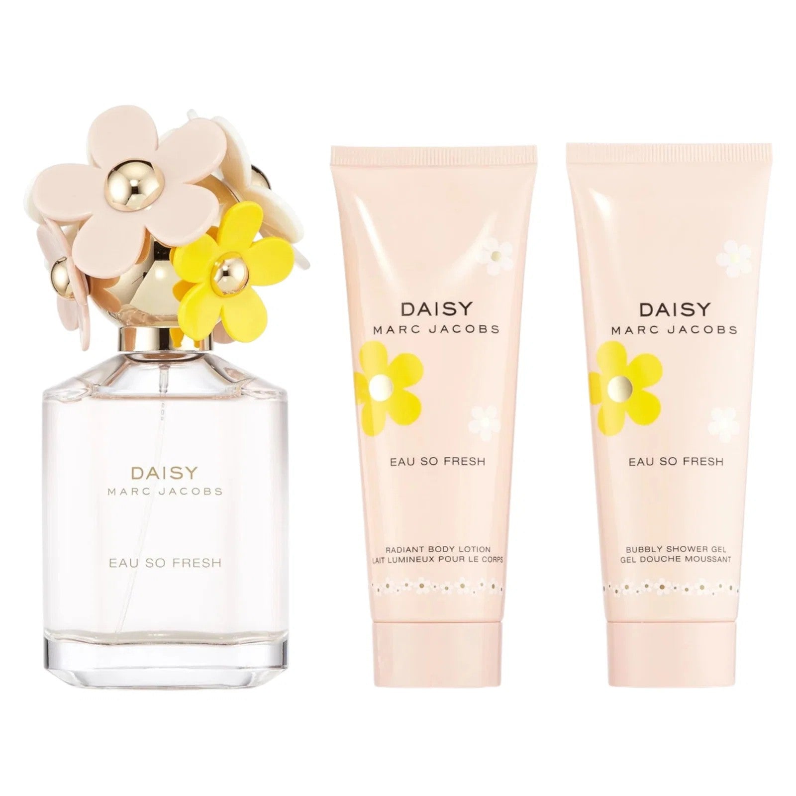 Marc jacobs Set Marc Jacobs: Daisy Eau So Fresh Eau De Toilette naisille 75 ml + Daisy Eau So Fresh kosteuttava vartalovoide 75 ml + Daisy Eau So Fres