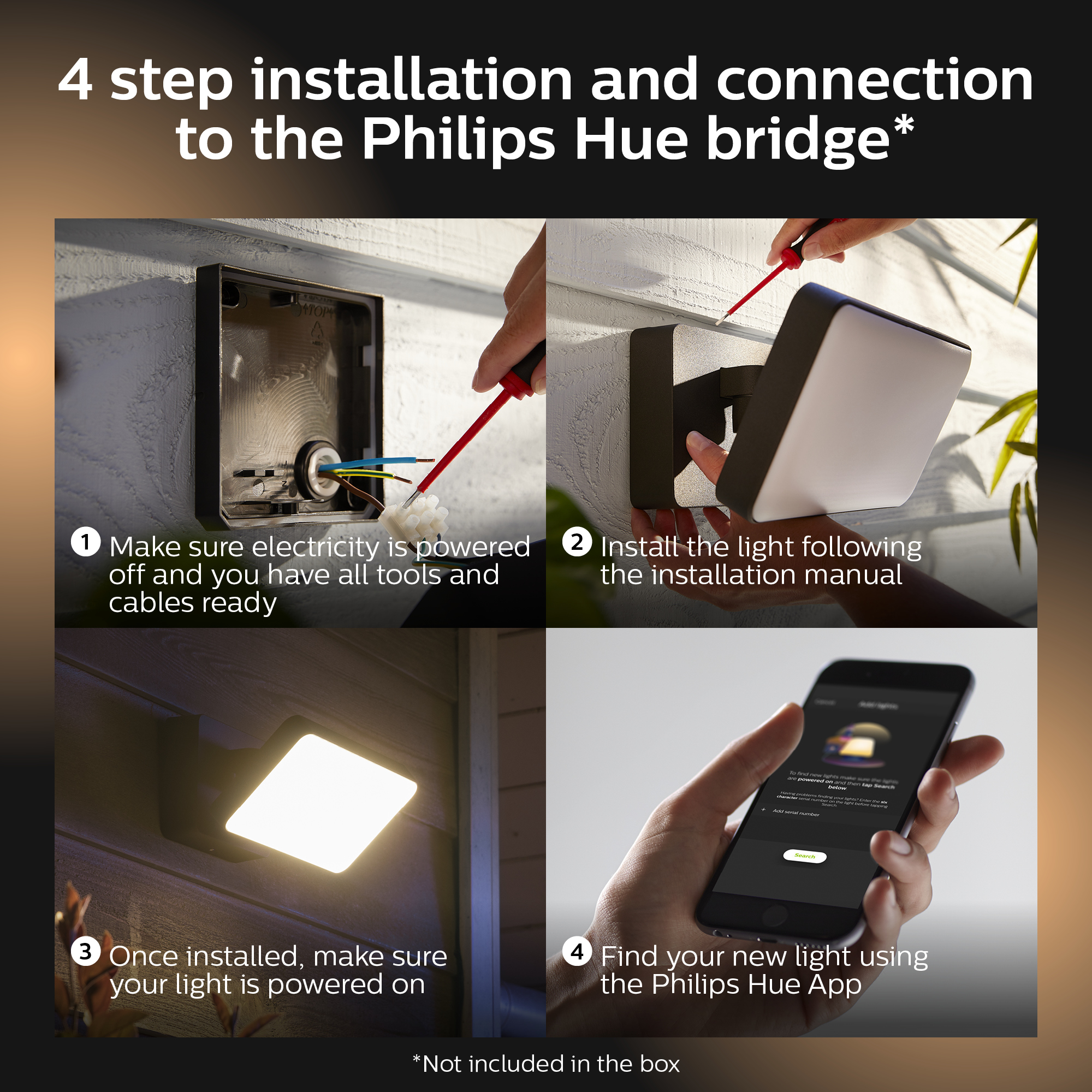 Philips Hue White ambiance Welcome - Valonheitin - LED - 20.5 W - luokka E - lämmin valkoinen valo - 2700 K - musta