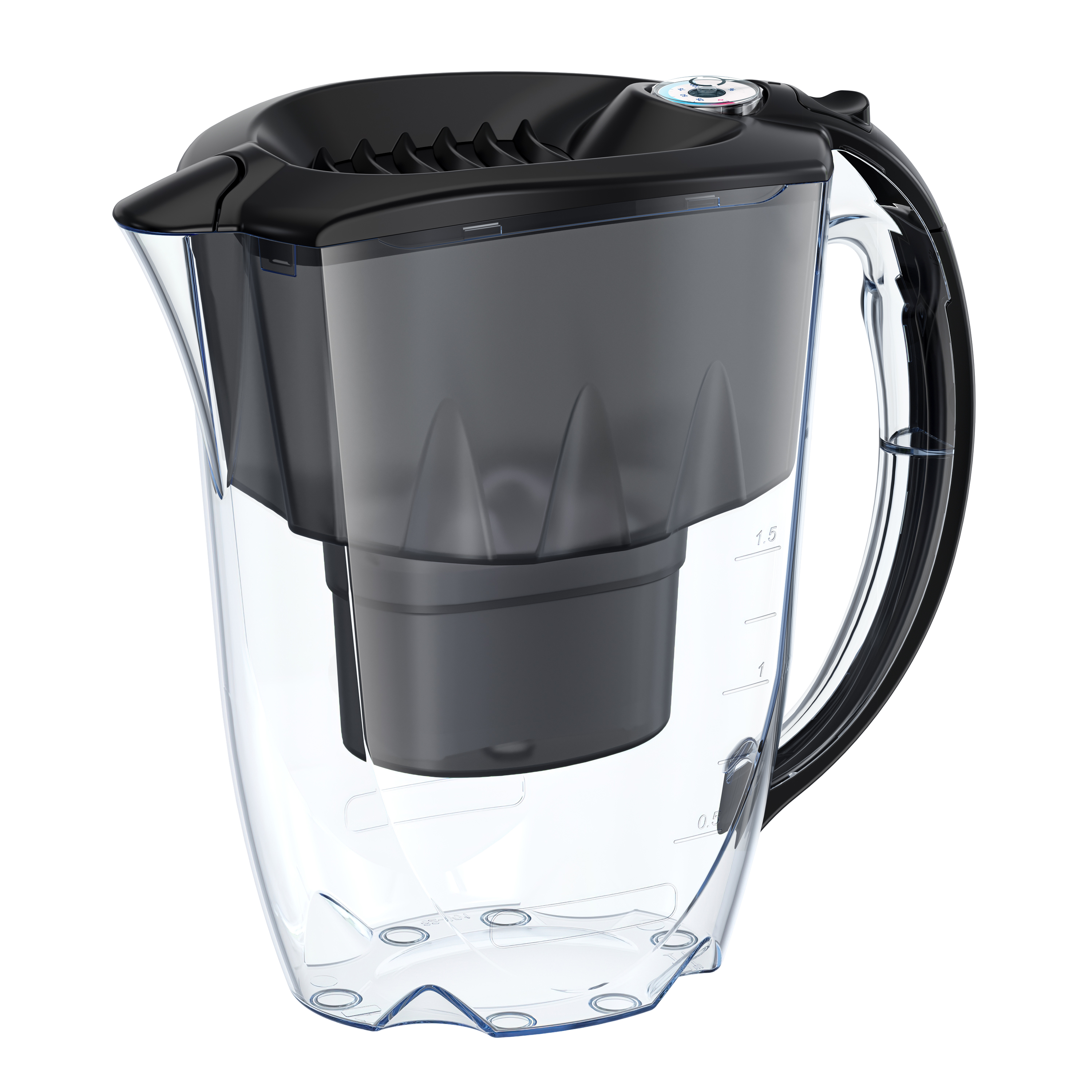 AQUAPHOR vedensuodatuskannu Amethyst MF+ musta 2,8l