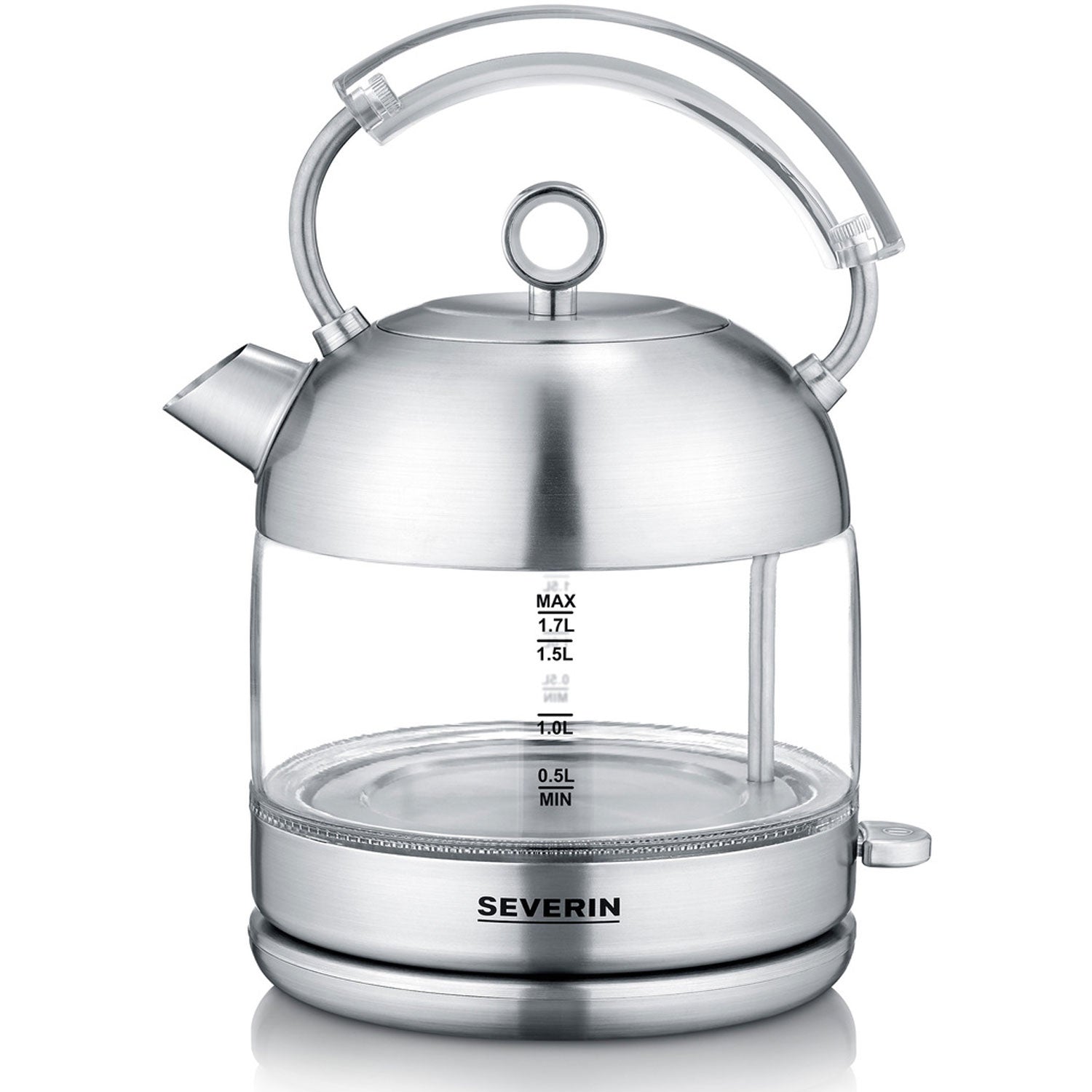 SEVERIN Vedenkeitin WK 3459 - kettle - brushed stainless steel/glass - Harjattu ruostumaton teräs / lasi - 2400 W