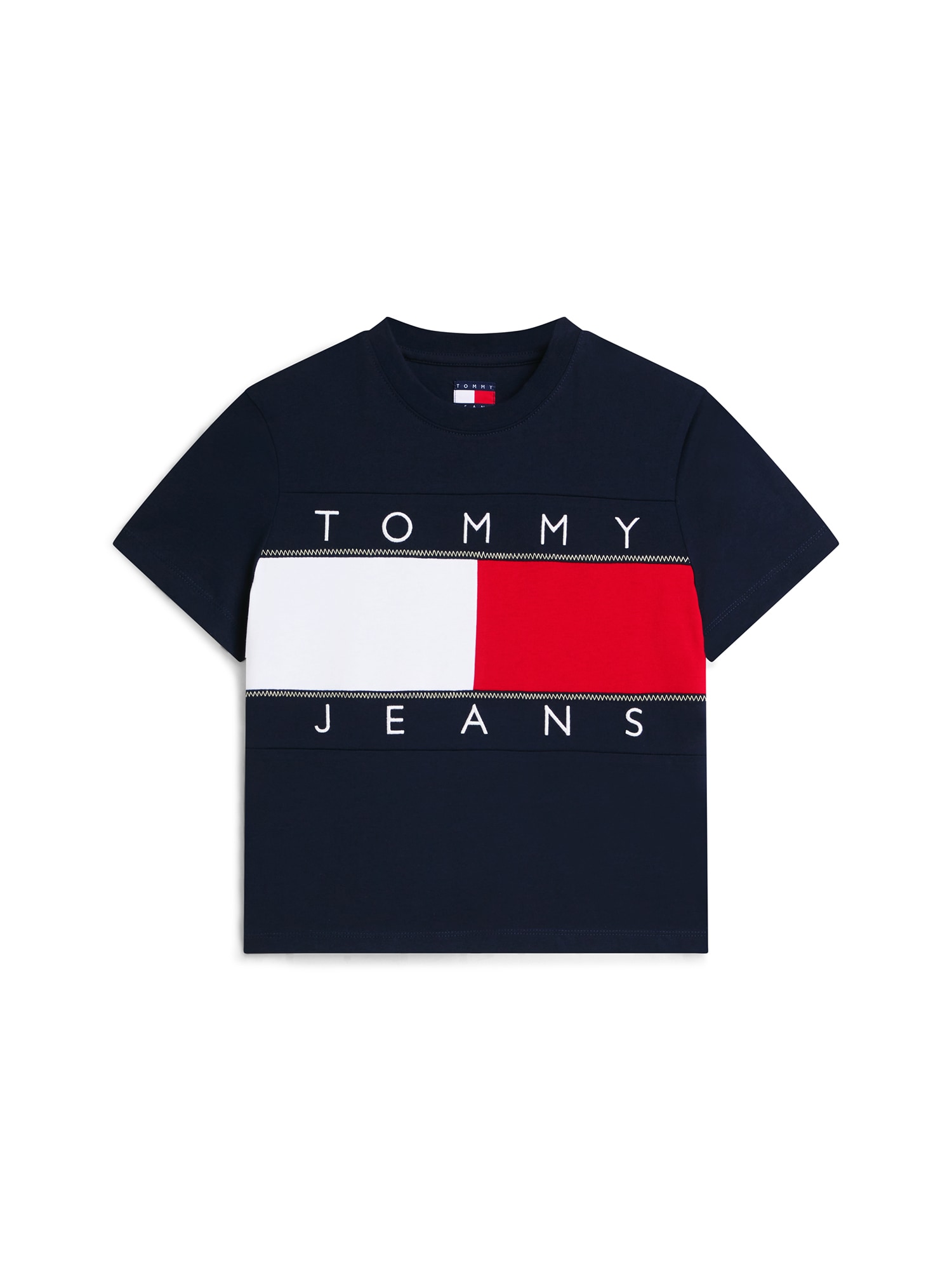 Tommy Jeans Paita  tummansininen / kirkaanpunainen / valkoinen