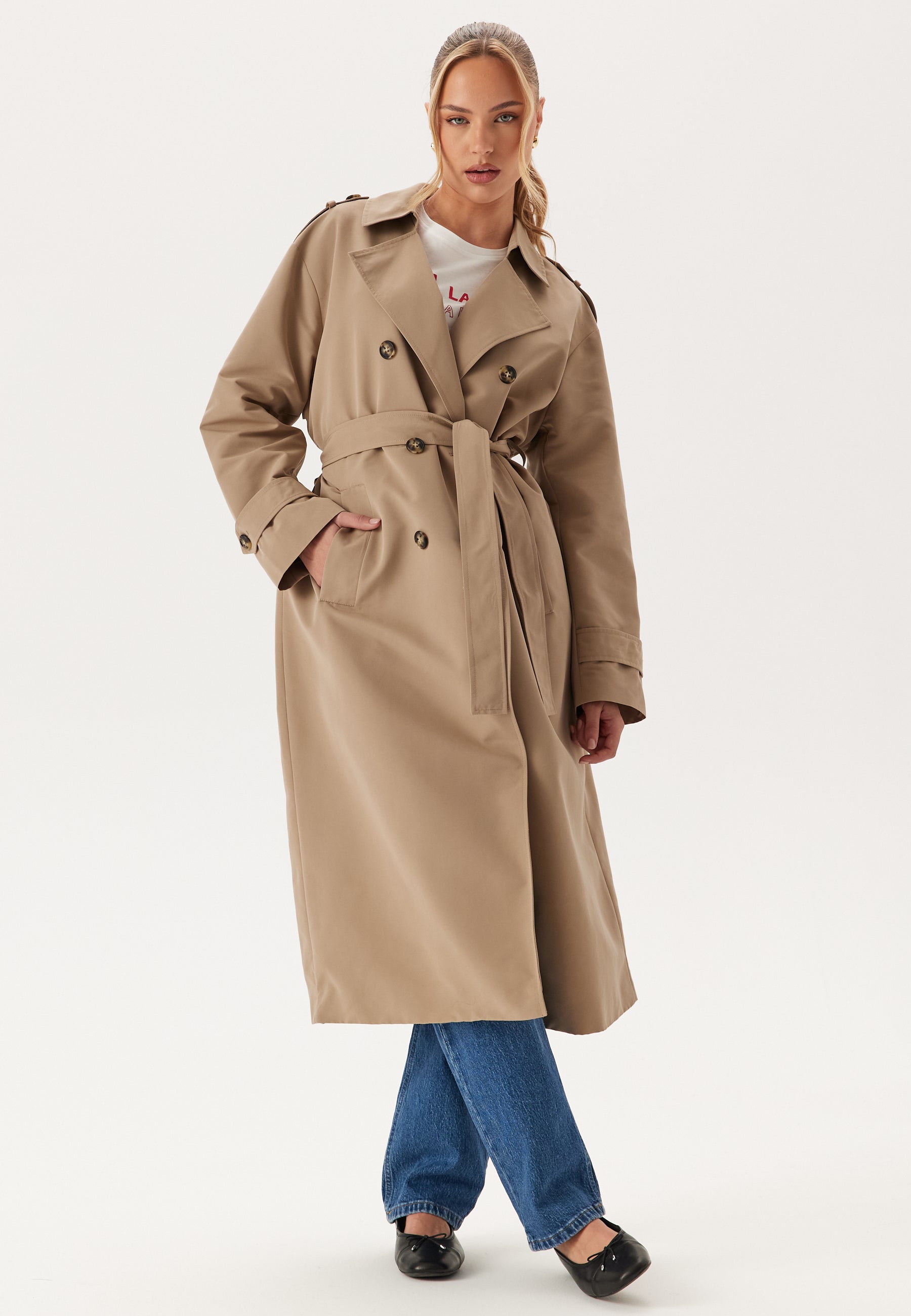 VERO MODA Välikausitakki 'VMChloe' tummabeige