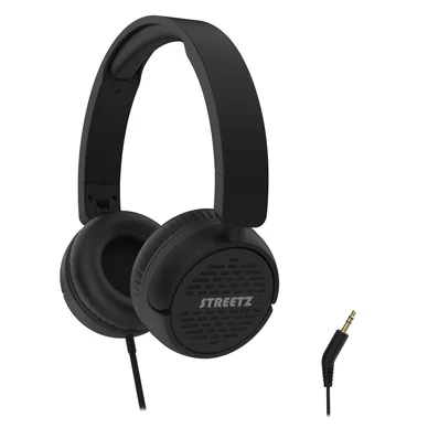 Streetz Streetz H110 kuulokkeet, taitettavat, äänenvoimakkuudensäätö, 3.5 mm, musta H110-BLK Vastaa: N/A