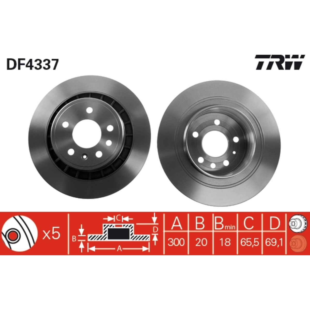 Jarrulevy TRW DF4337
