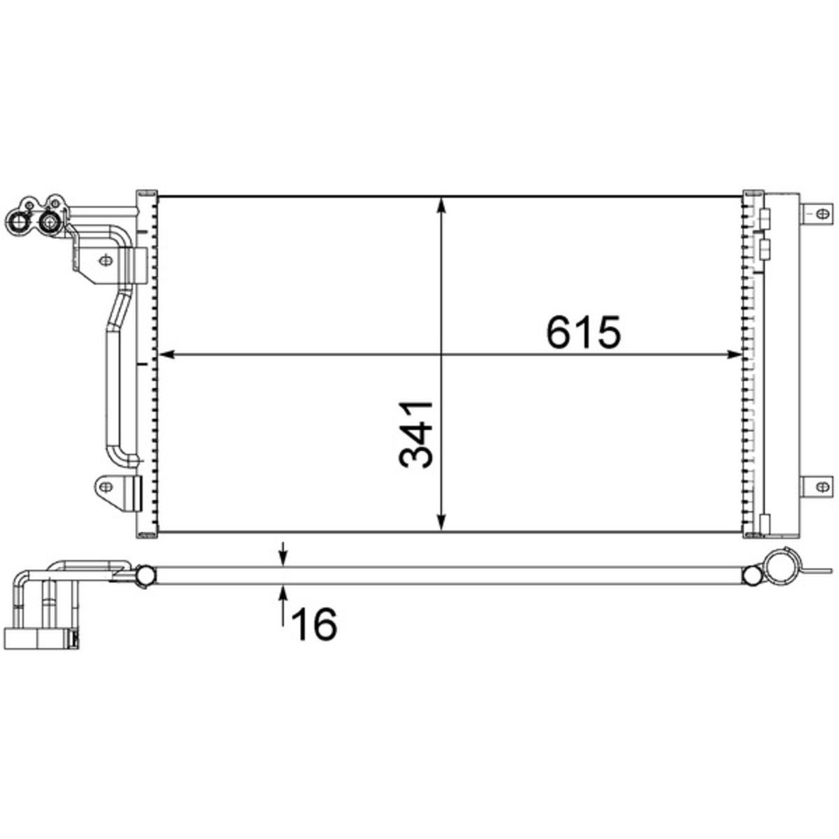 Lauhdutin, ilmastointilaite MAHLE AC 566 000S