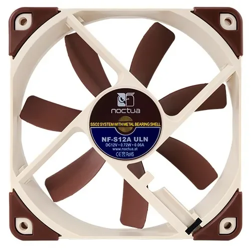 Noctua NF-S12A ULN - Kotelotuuletin - 120mm - Ruskea - 8 dBA