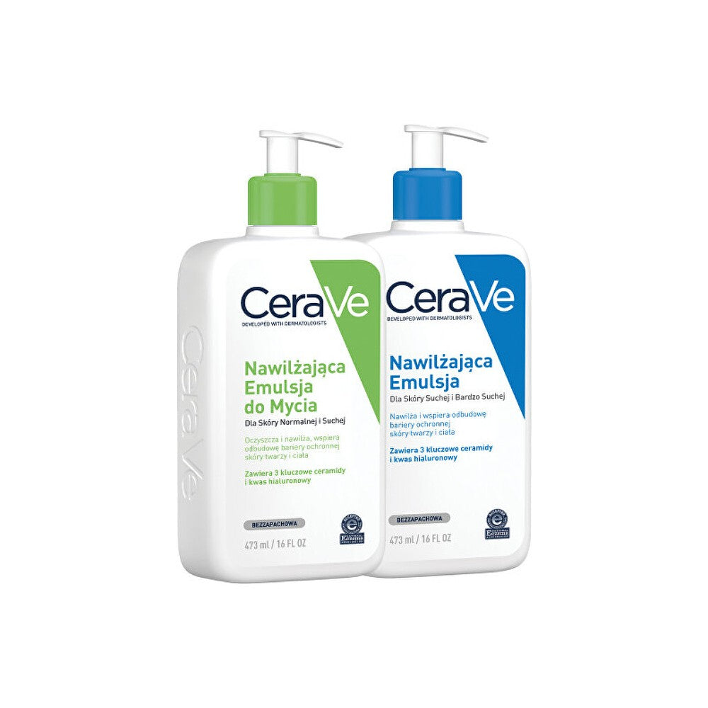 Cerave Kosteuttava vartalonhoitosetti kuivalle iholle 2 x 473 ml